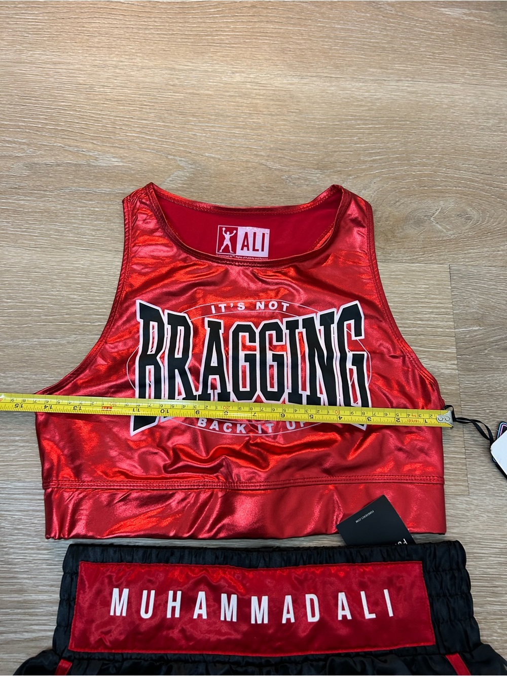 Muhammad Ali Womens Its Not Bragging If You Can Back It Up Top & Short Set New S - Picture 9 of 9
